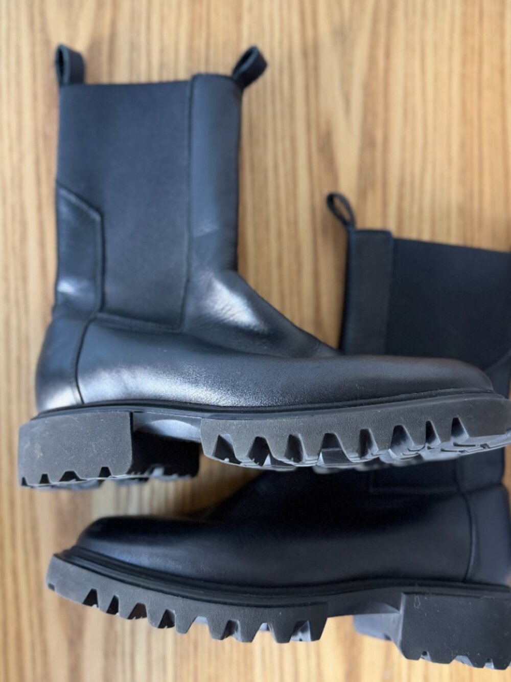 ALLSAINTS Women's Hallie Stretch Mid Calf Boots in Black, Size 38 ur US8 - Picture 6 of 14